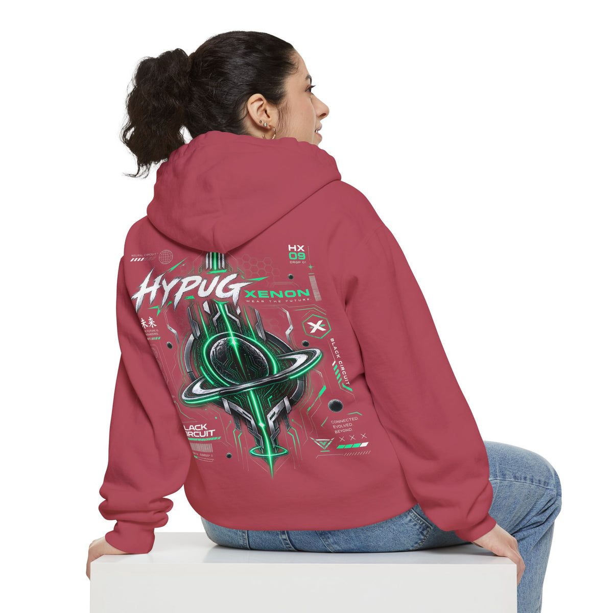 HYPUG XENON BLACK CIRCUIT Hoodie — DROP 01