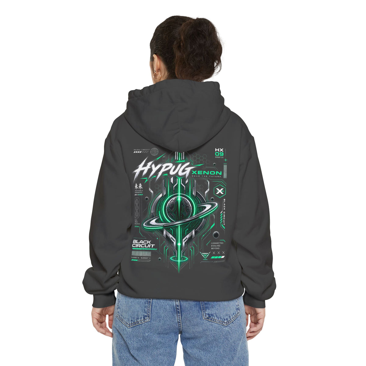 HYPUG XENON BLACK CIRCUIT Hoodie — DROP 01