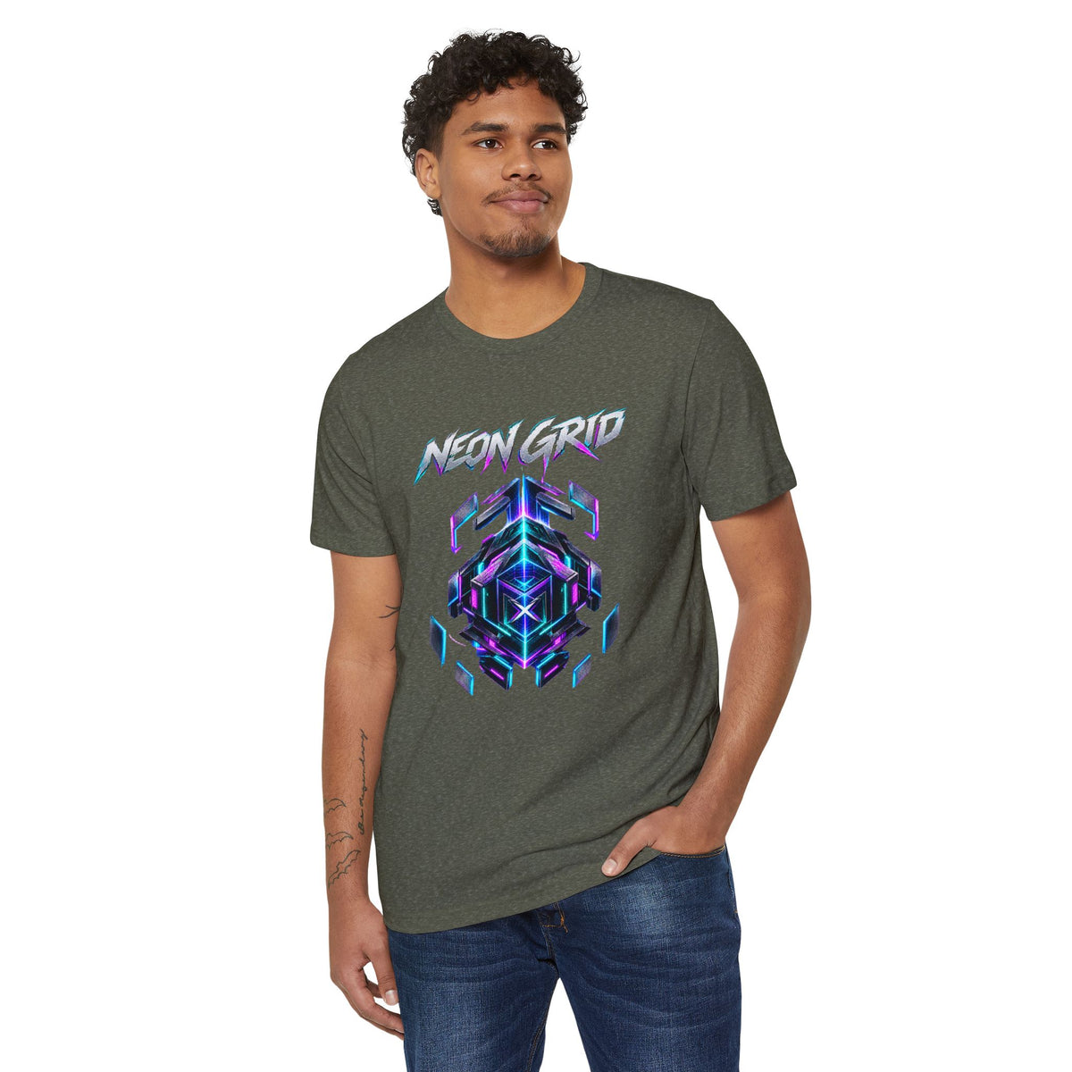 HYPUG XENON Neon Grid T-Shirt — Drop 01
