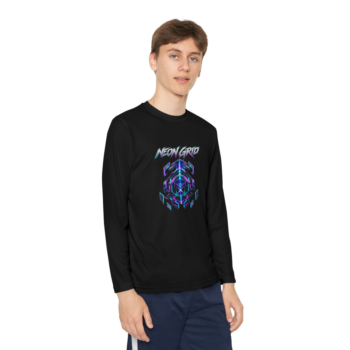 HYPUG XENON Neon Grid Long Sleeve Shirt — Drop 01