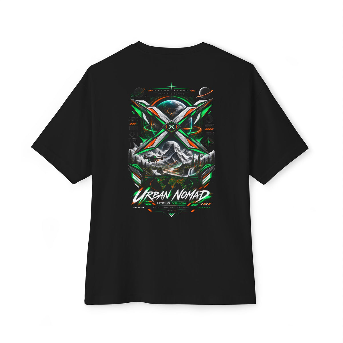 Urban Nomad Graphic Tee — HYPUG Xenon Mountain Explorer Design