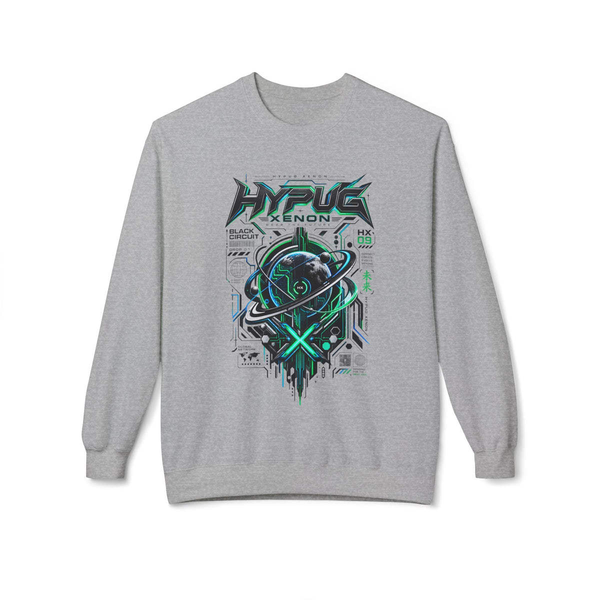 HYPUG XENON BLACK CIRCUIT Sweatshirt — DROP 01