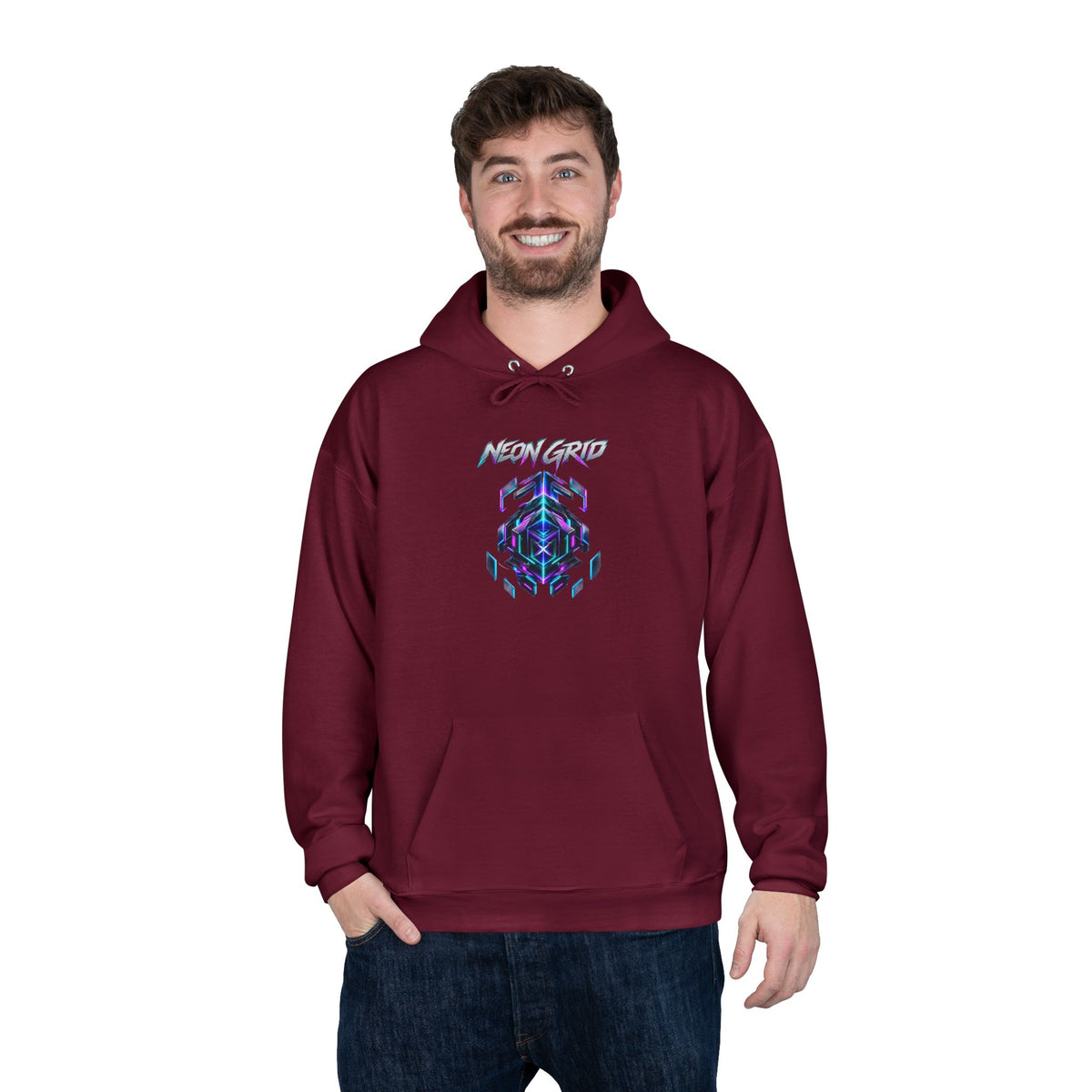 HYPUG XENON Neon Grid Hoodie — Drop 01