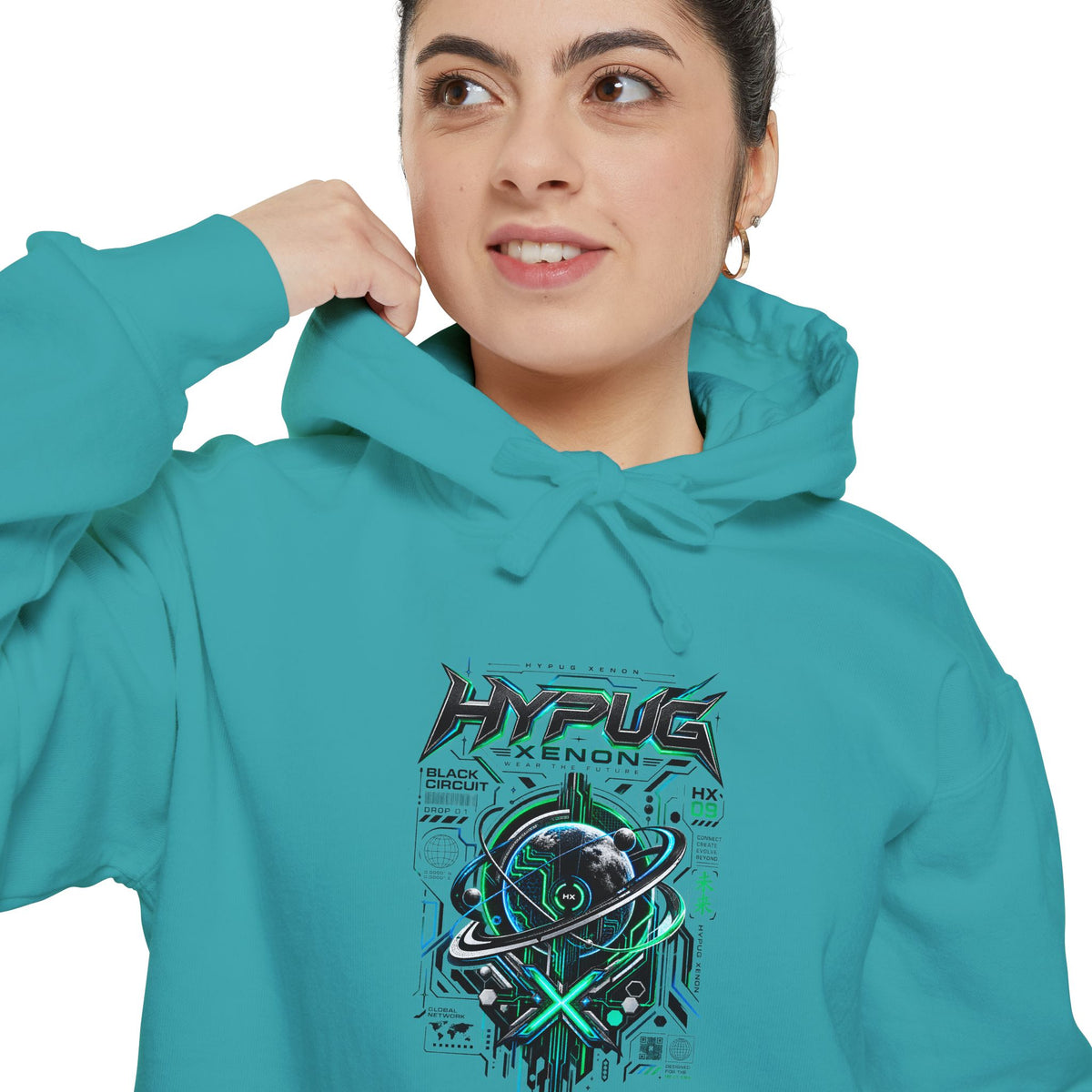 HYPUG XENON BLACK CIRCUIT Hoodie — DROP 01
