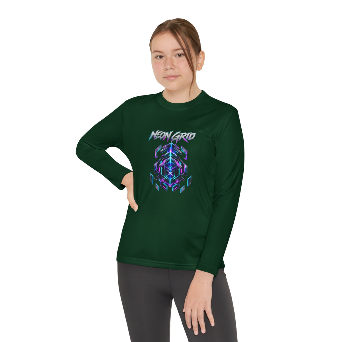 HYPUG XENON Neon Grid Long Sleeve Shirt — Drop 01