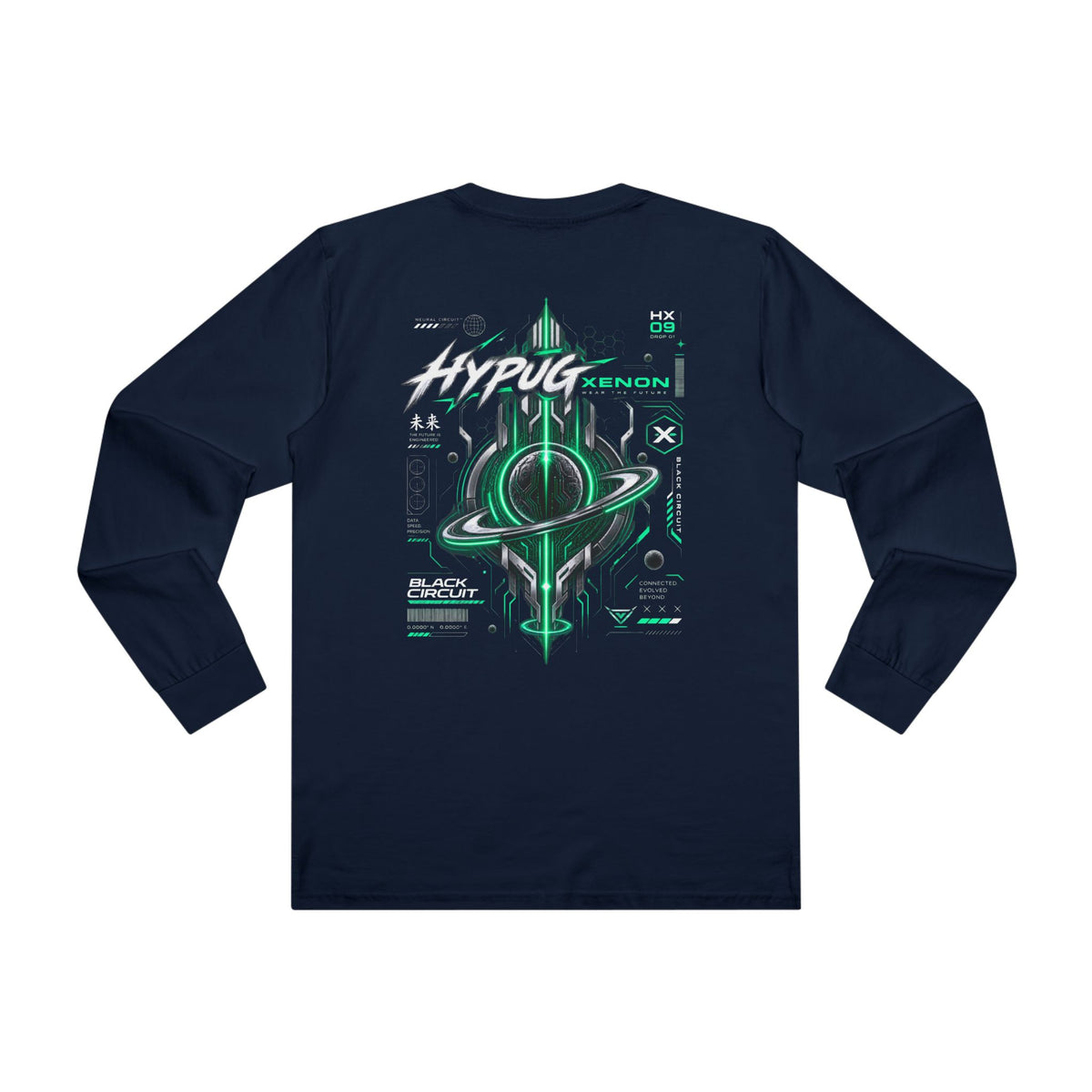 HYPUG XENON BLACK CIRCUIT Long-Sleeve Shirt — DROP 01