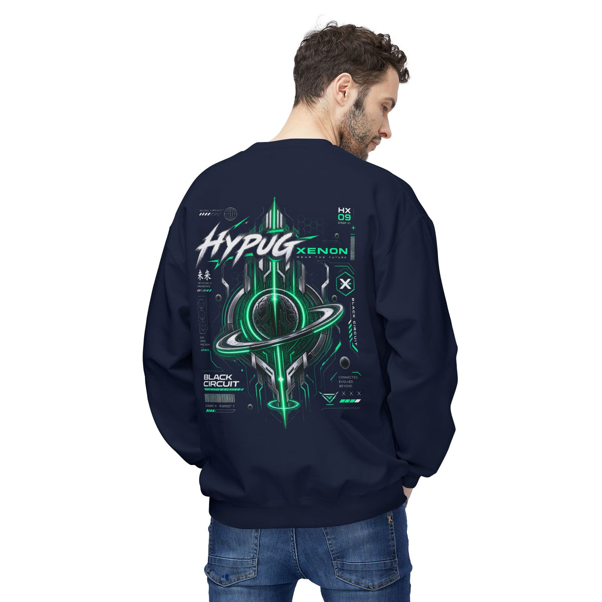 HYPUG XENON BLACK CIRCUIT Sweatshirt — DROP 01