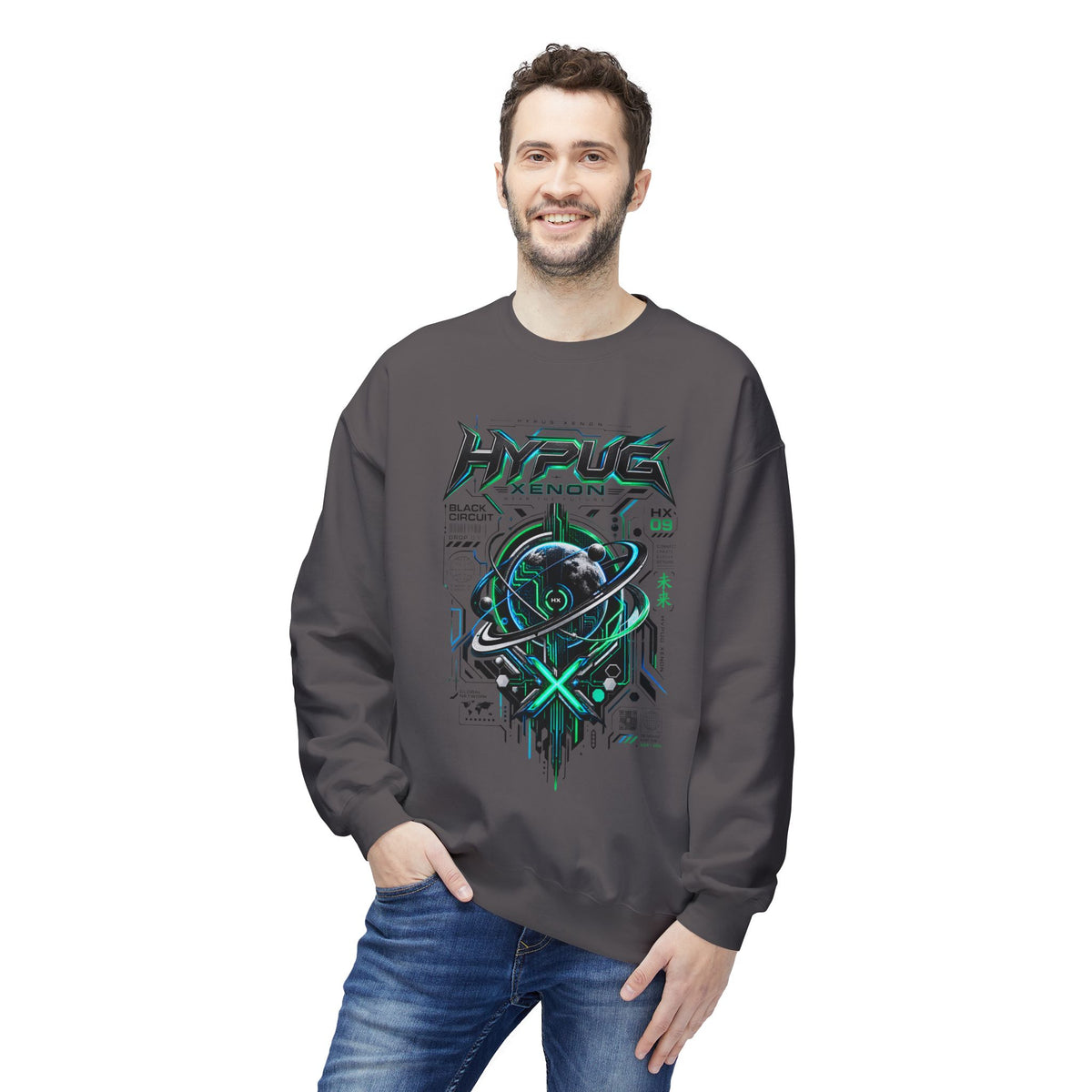 HYPUG XENON BLACK CIRCUIT Sweatshirt — DROP 01