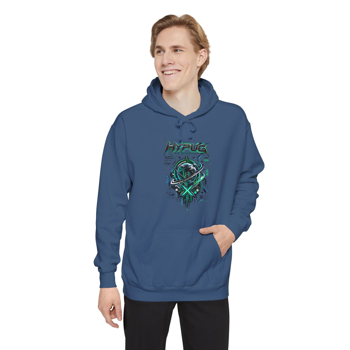 HYPUG XENON BLACK CIRCUIT Hoodie — DROP 01