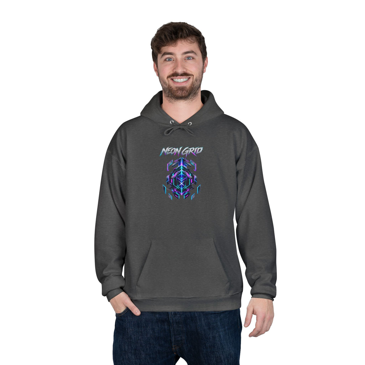HYPUG XENON Neon Grid Hoodie — Drop 01