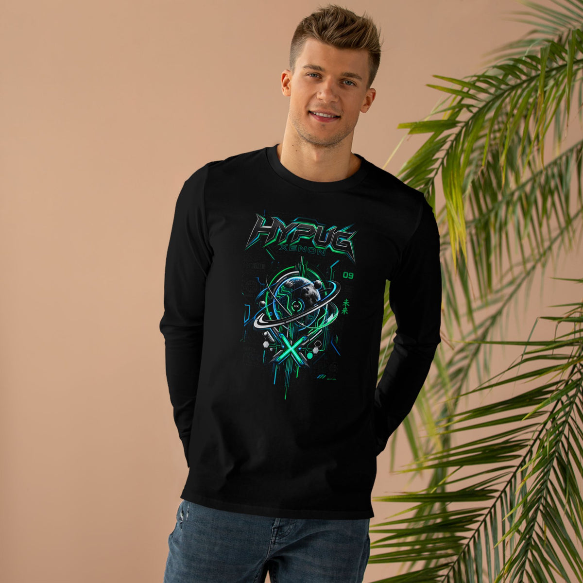 HYPUG XENON BLACK CIRCUIT Long-Sleeve Shirt — DROP 01