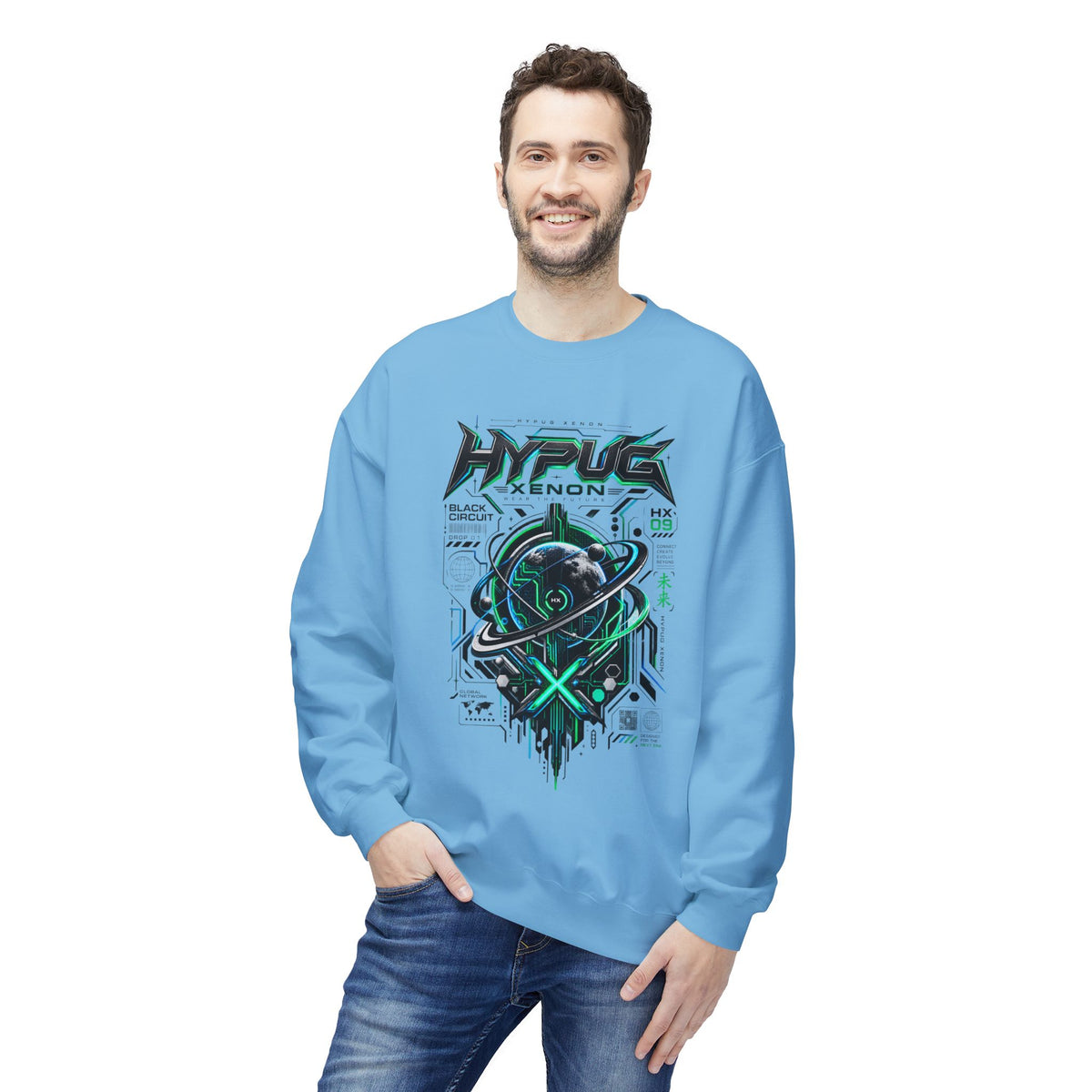 HYPUG XENON BLACK CIRCUIT Sweatshirt — DROP 01
