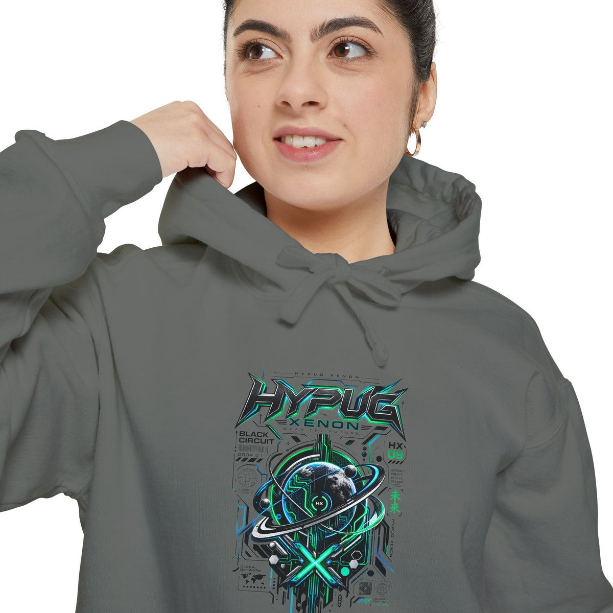 HYPUG XENON BLACK CIRCUIT Hoodie — DROP 01