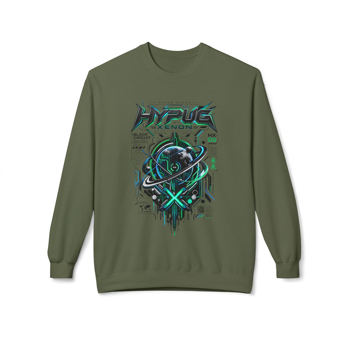 HYPUG XENON BLACK CIRCUIT Sweatshirt — DROP 01