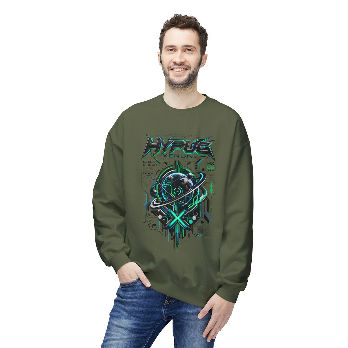 HYPUG XENON BLACK CIRCUIT Sweatshirt — DROP 01