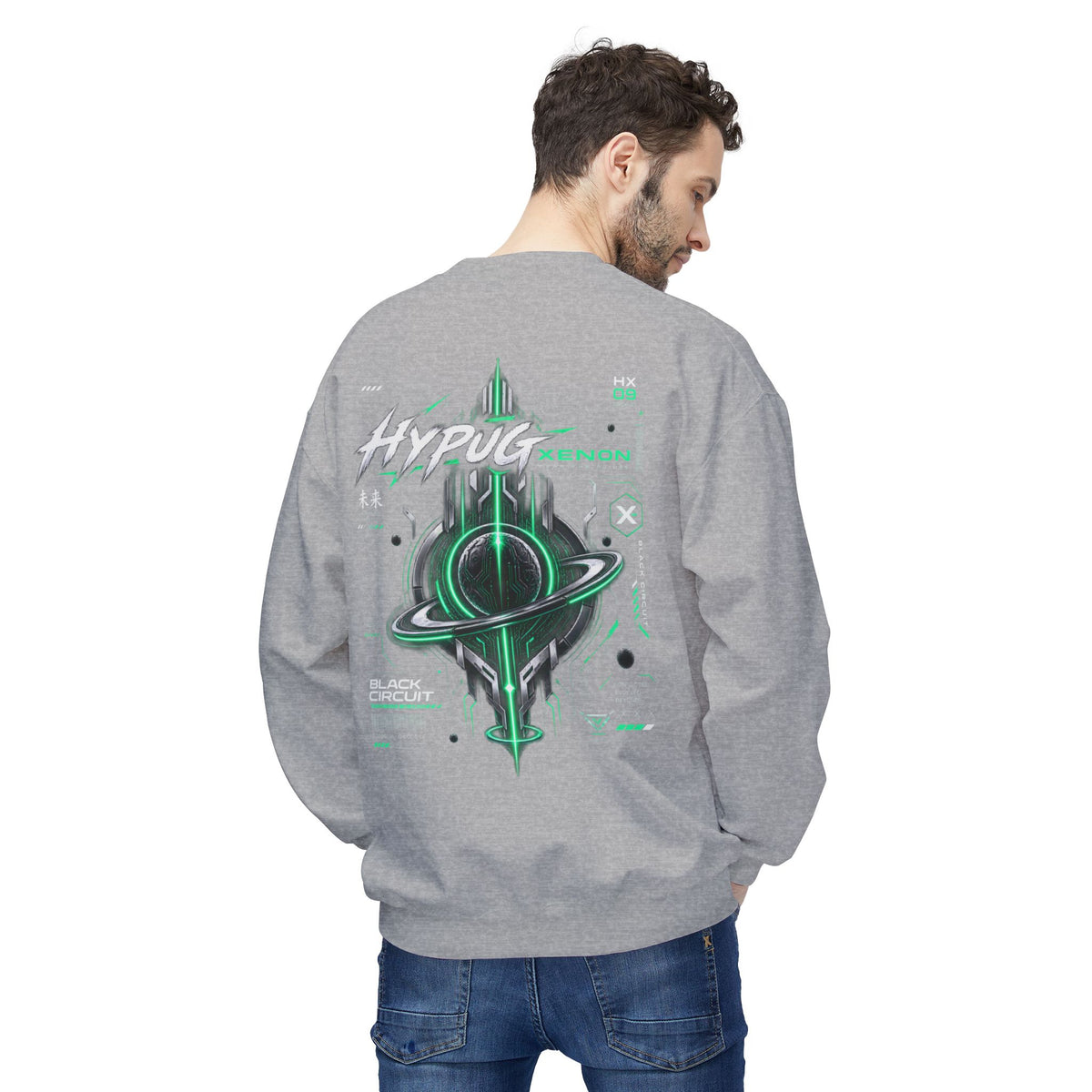 HYPUG XENON BLACK CIRCUIT Sweatshirt — DROP 01
