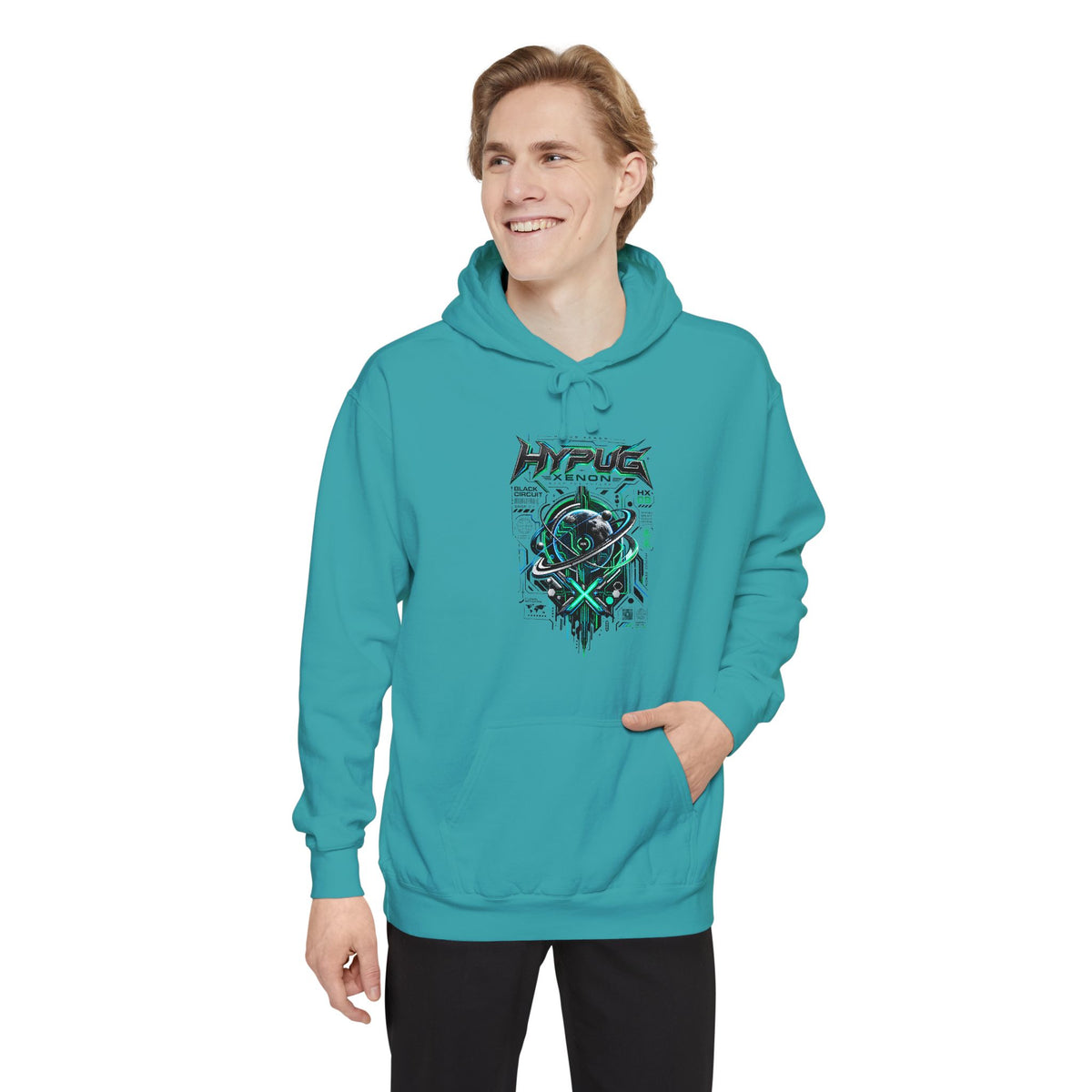HYPUG XENON BLACK CIRCUIT Hoodie — DROP 01