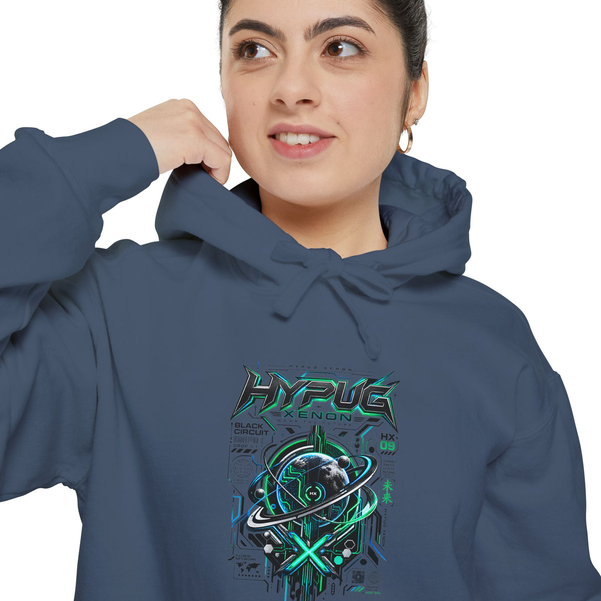 HYPUG XENON BLACK CIRCUIT Hoodie — DROP 01