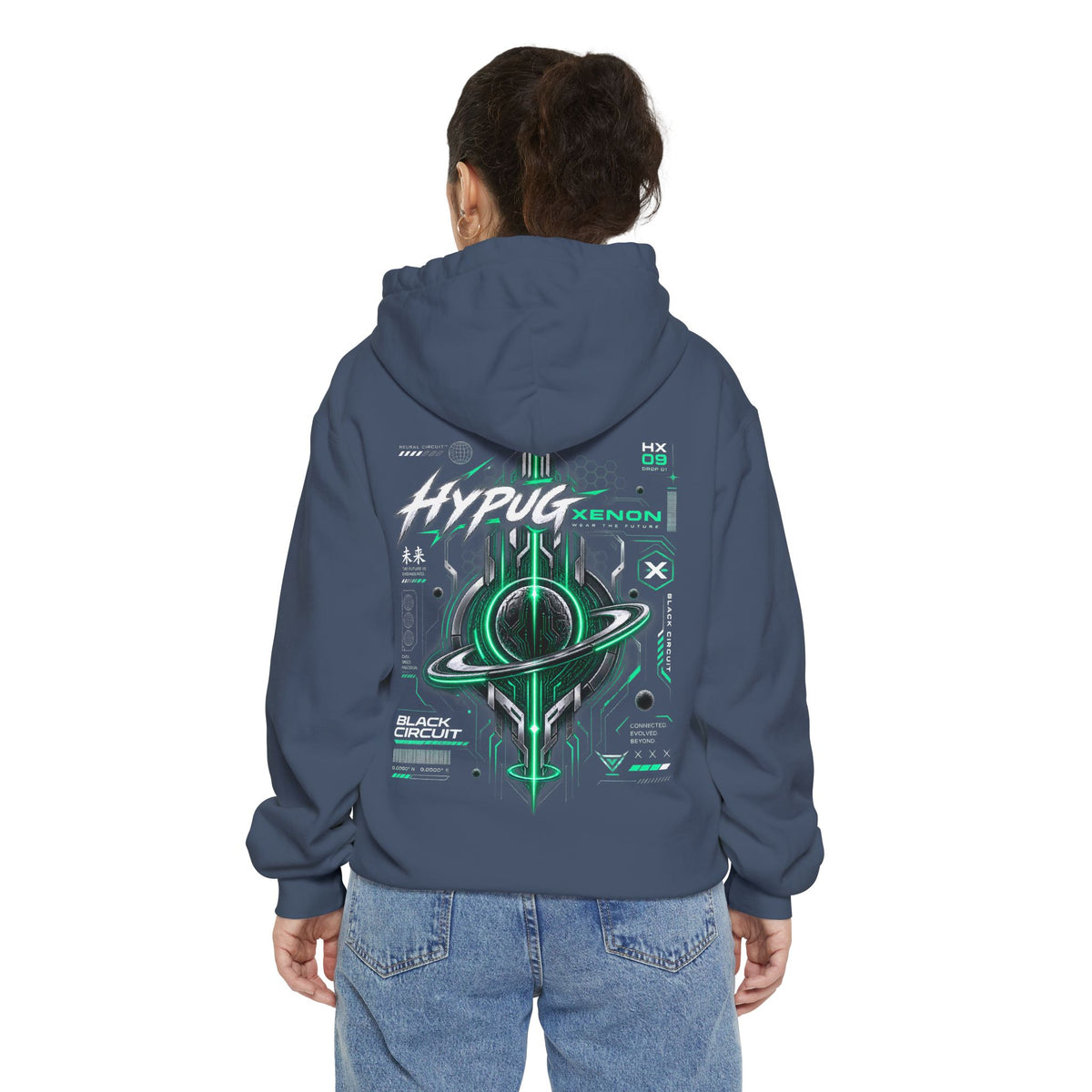 HYPUG XENON BLACK CIRCUIT Hoodie — DROP 01