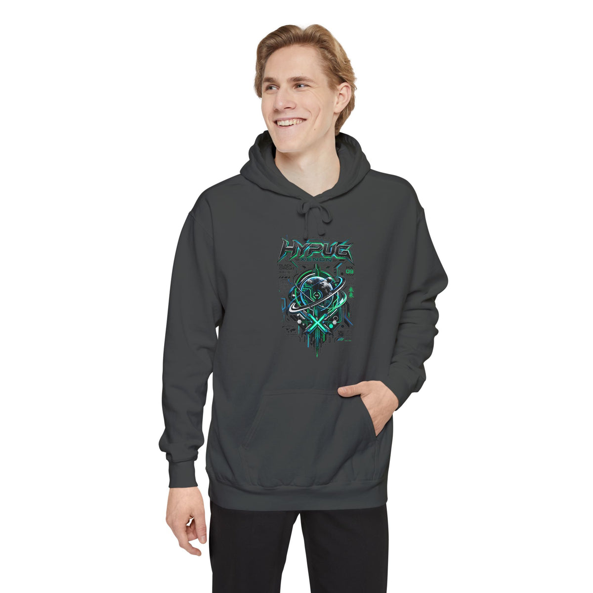 HYPUG XENON BLACK CIRCUIT Hoodie — DROP 01