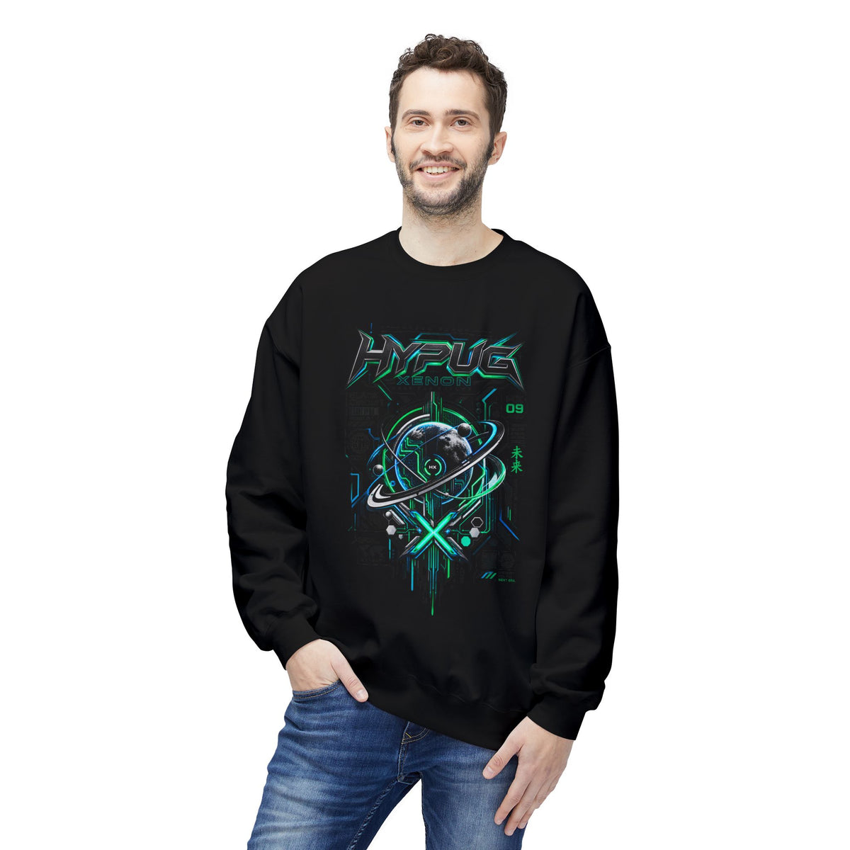 HYPUG XENON BLACK CIRCUIT Sweatshirt — DROP 01