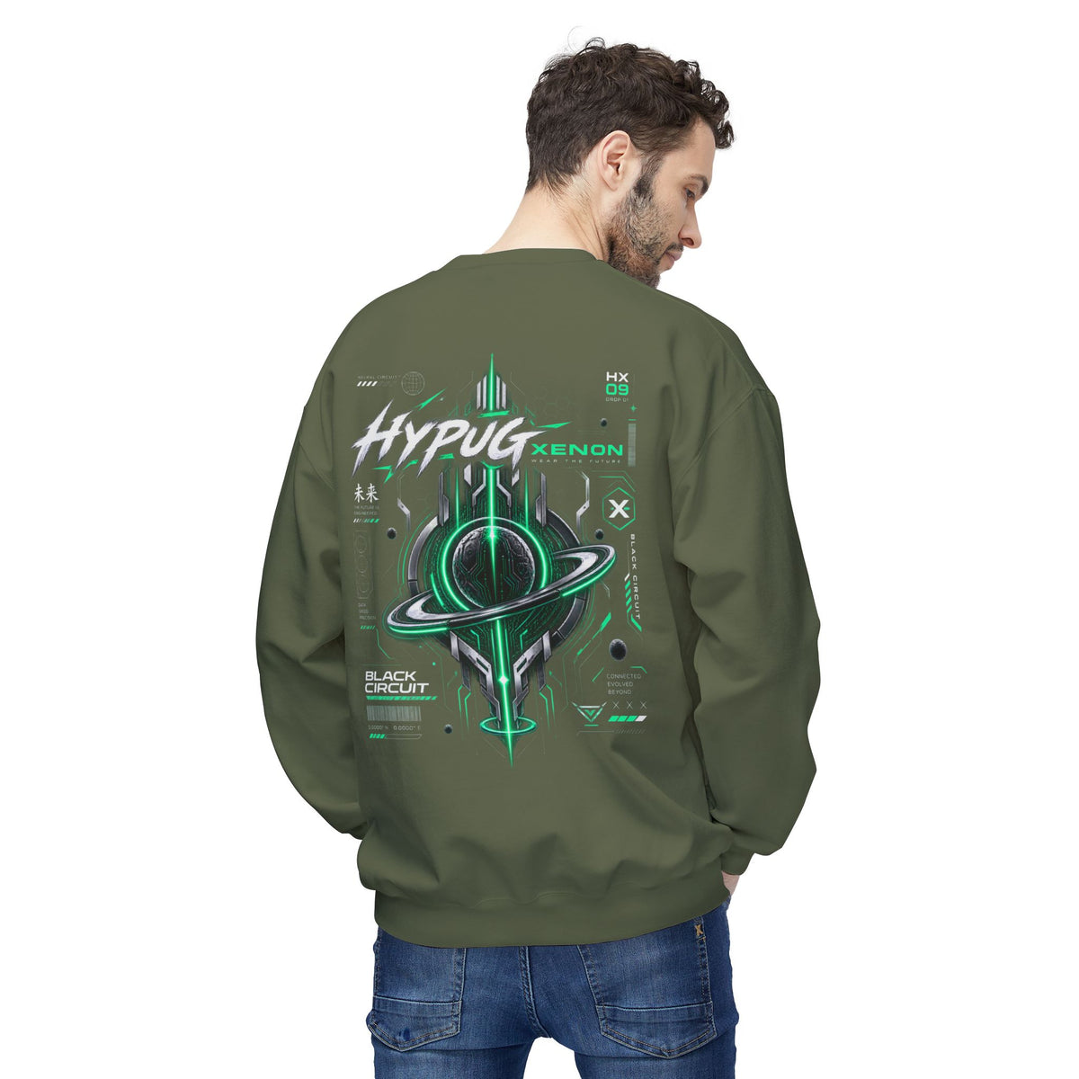 HYPUG XENON BLACK CIRCUIT Sweatshirt — DROP 01