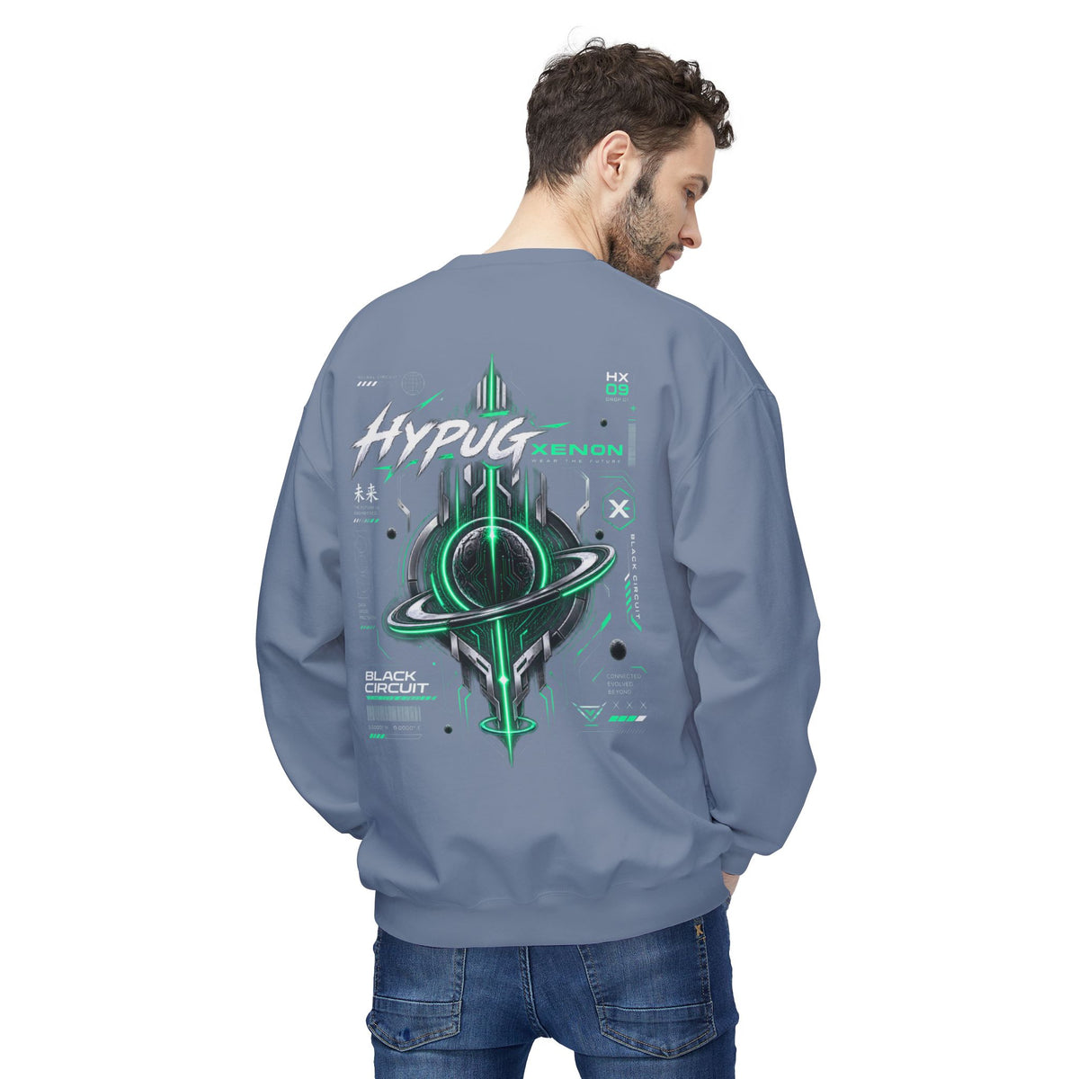 HYPUG XENON BLACK CIRCUIT Sweatshirt — DROP 01