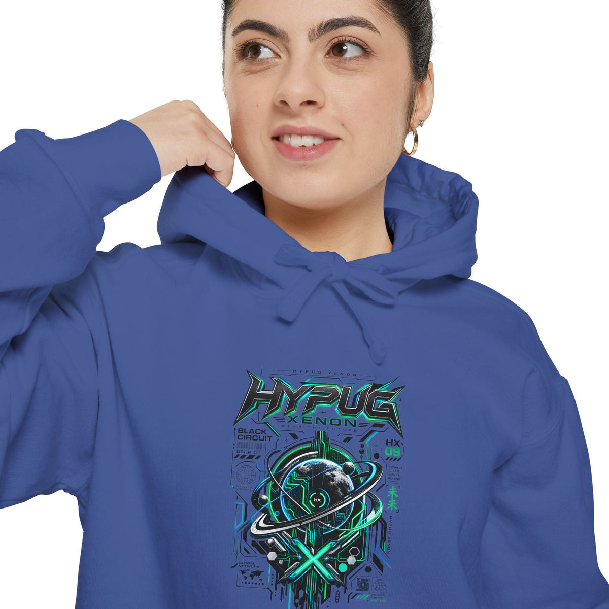 HYPUG XENON BLACK CIRCUIT Hoodie — DROP 01