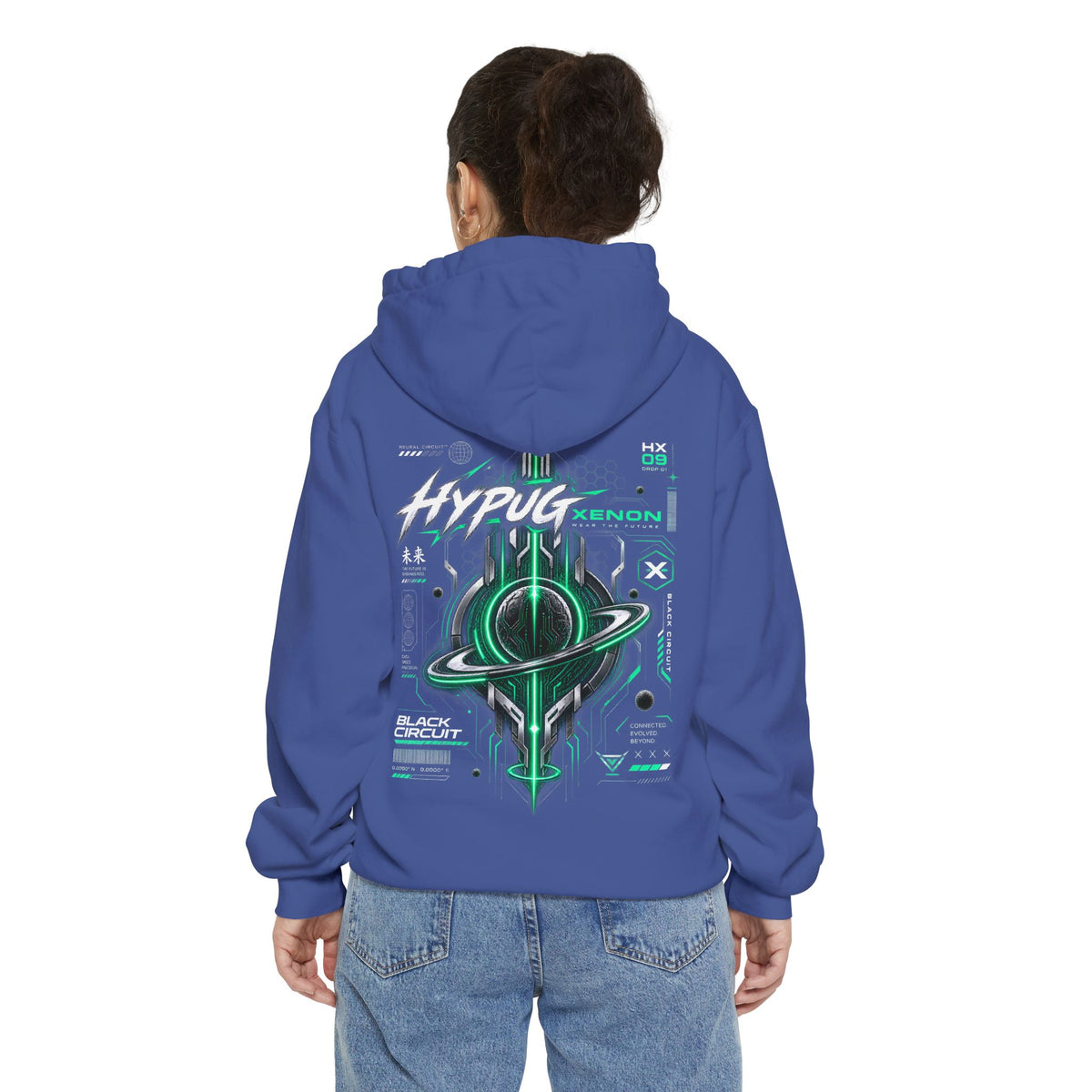 HYPUG XENON BLACK CIRCUIT Hoodie — DROP 01