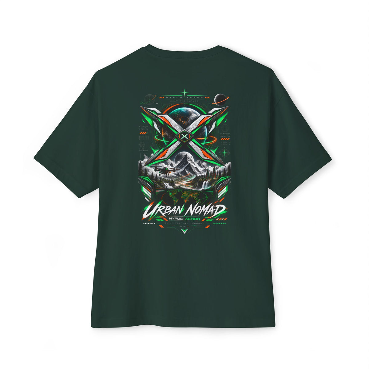 Urban Nomad Graphic Tee — HYPUG Xenon Mountain Explorer Design