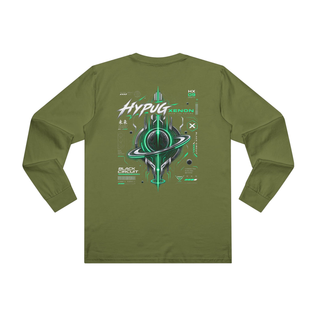 HYPUG XENON BLACK CIRCUIT Long-Sleeve Shirt — DROP 01