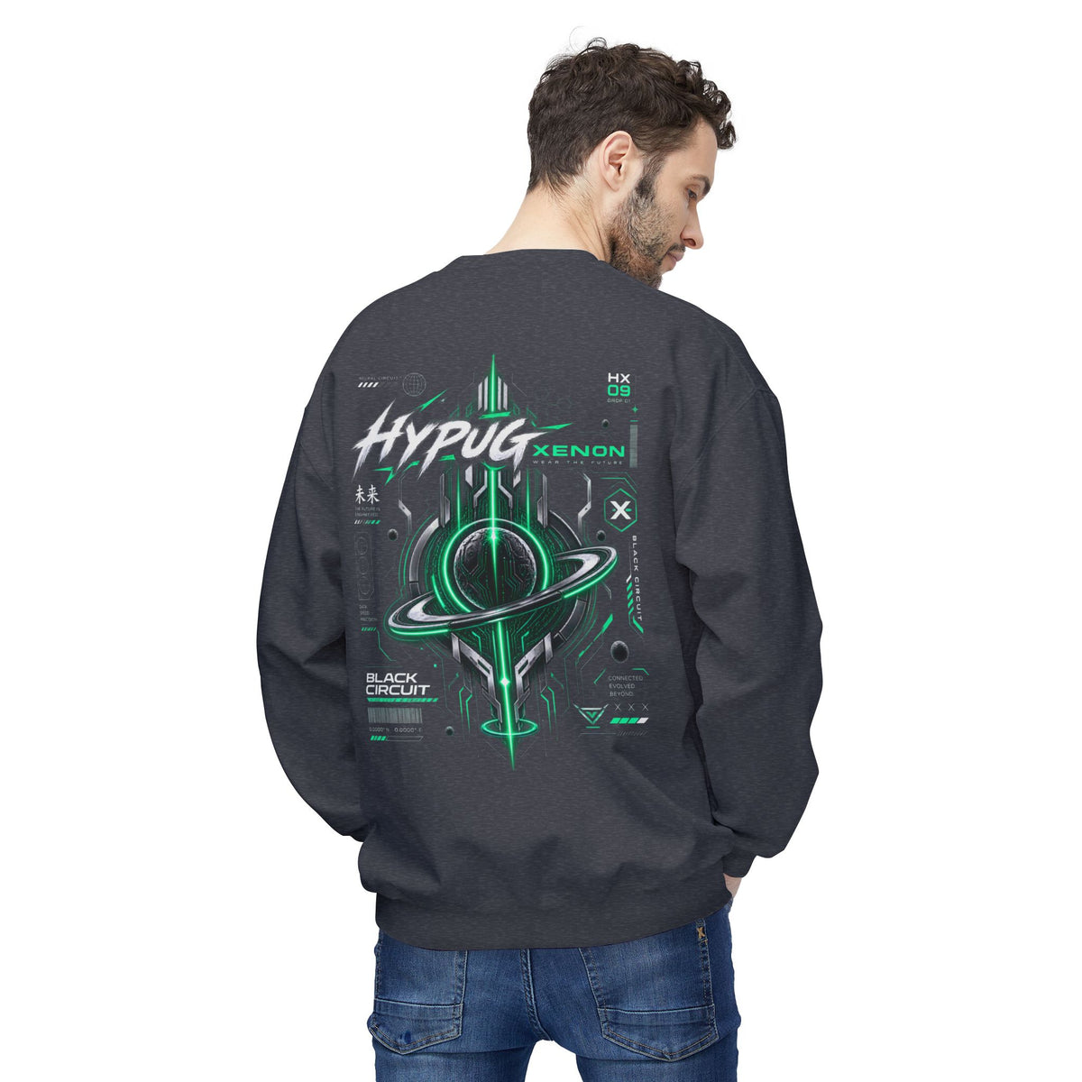 HYPUG XENON BLACK CIRCUIT Sweatshirt — DROP 01