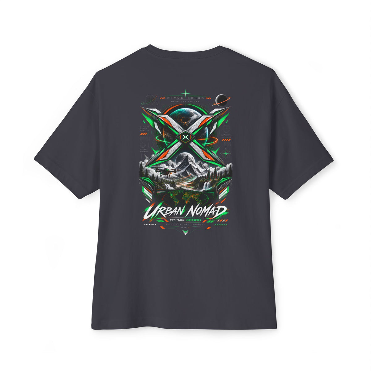 Urban Nomad Graphic Tee — HYPUG Xenon Mountain Explorer Design
