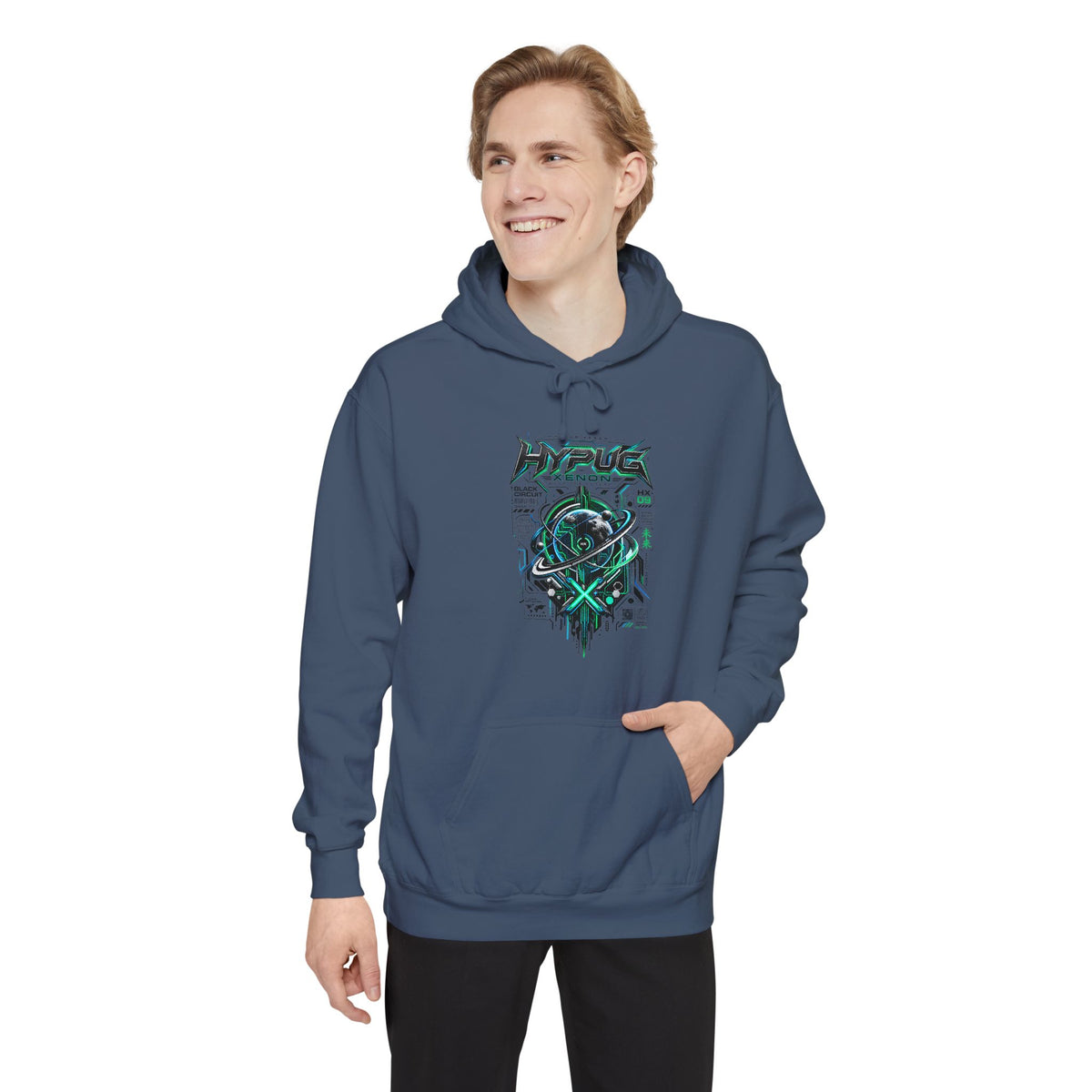 HYPUG XENON BLACK CIRCUIT Hoodie — DROP 01
