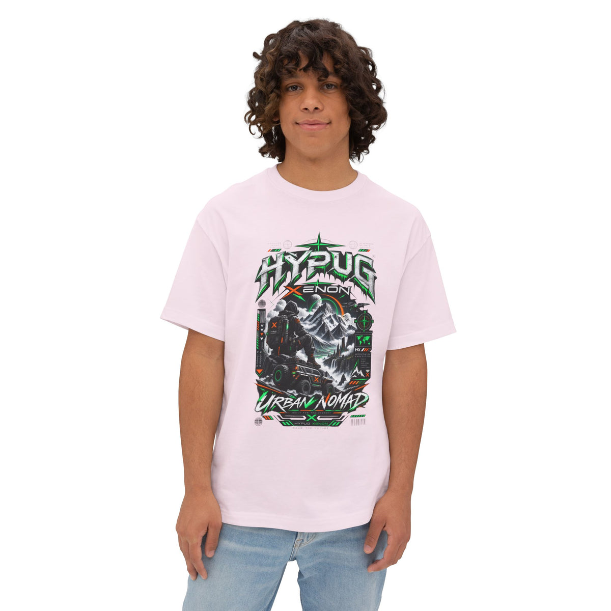Urban Nomad Graphic Tee — HYPUG Xenon Mountain Explorer Design