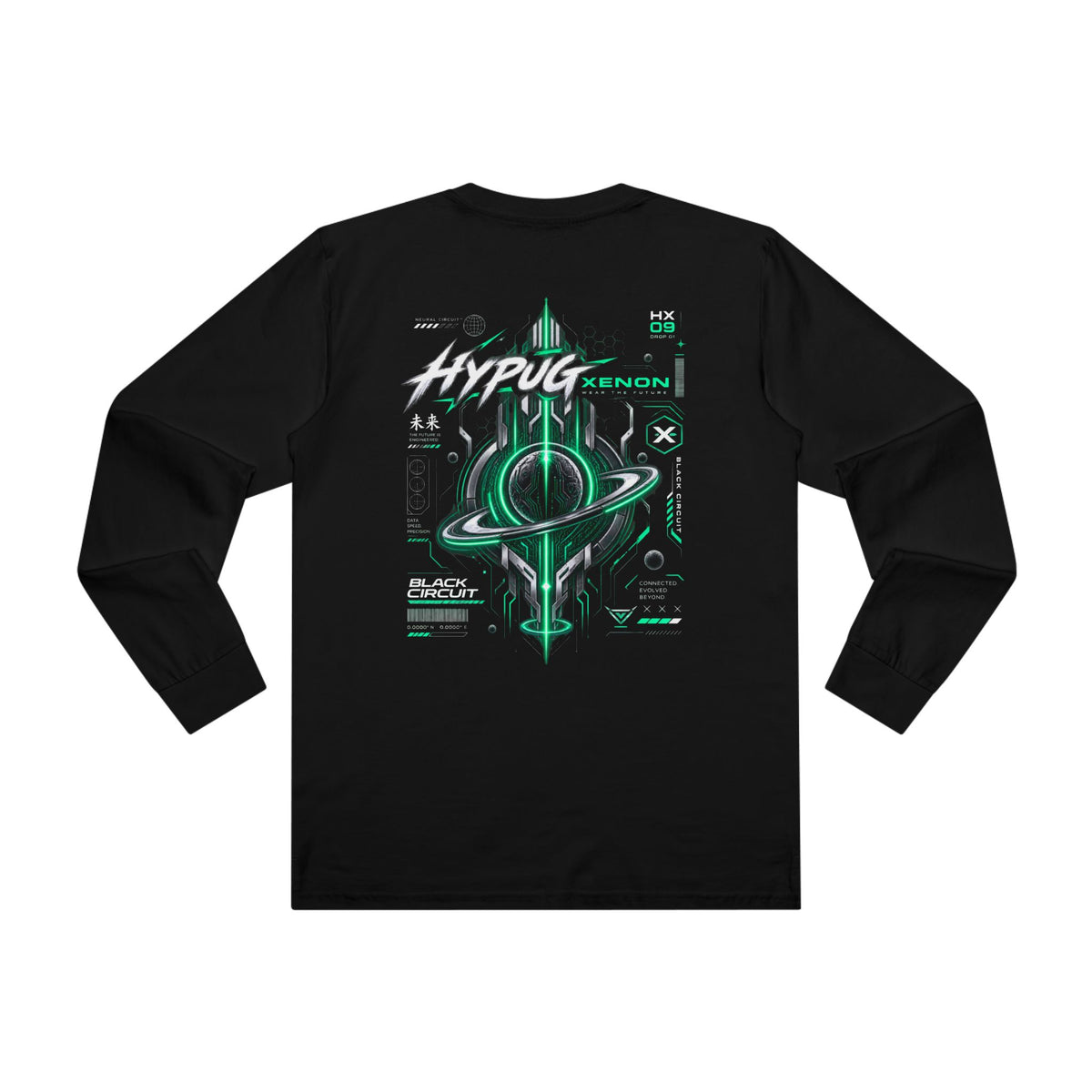 HYPUG XENON BLACK CIRCUIT Long-Sleeve Shirt — DROP 01
