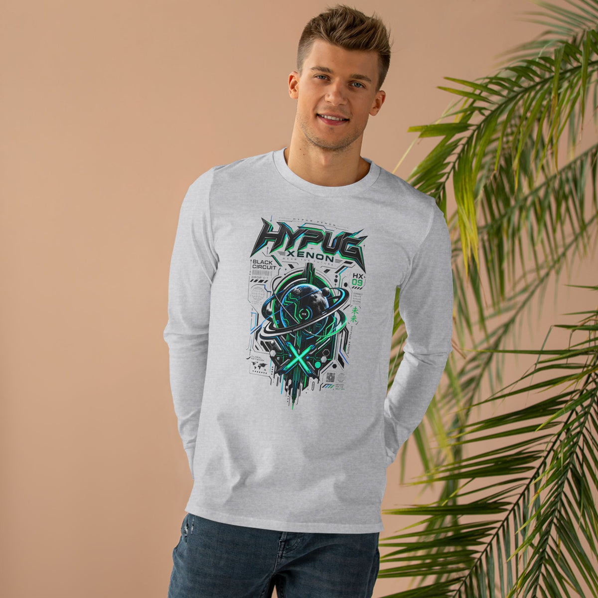 HYPUG XENON BLACK CIRCUIT Long-Sleeve Shirt — DROP 01