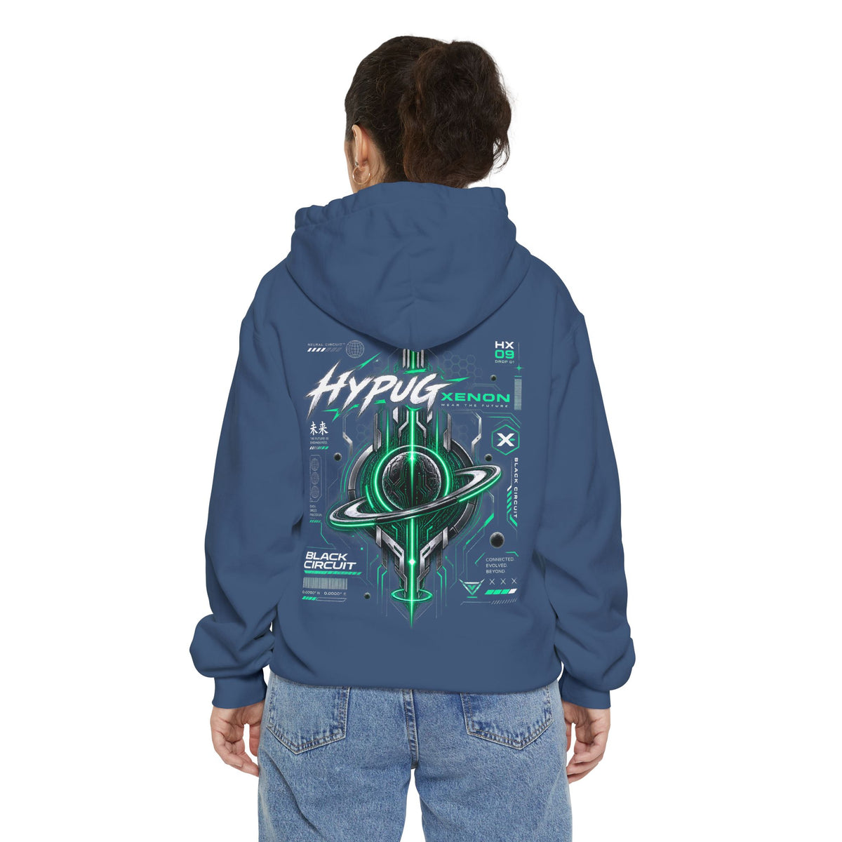HYPUG XENON BLACK CIRCUIT Hoodie — DROP 01