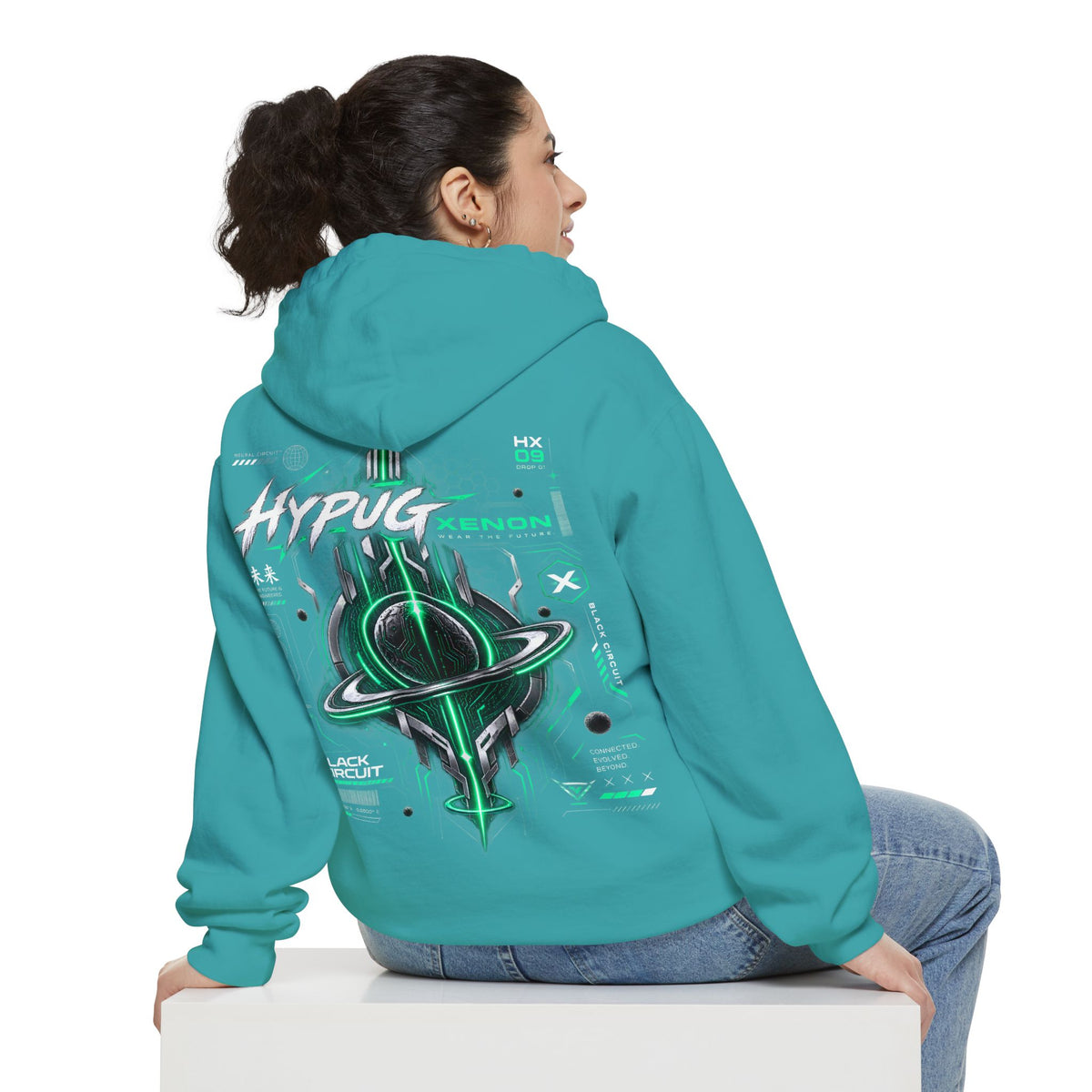 HYPUG XENON BLACK CIRCUIT Hoodie — DROP 01
