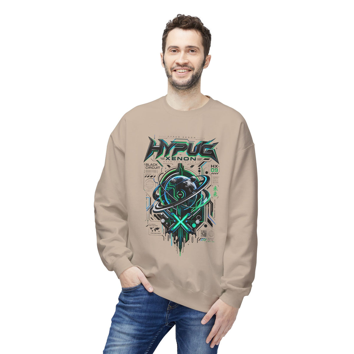 HYPUG XENON BLACK CIRCUIT Sweatshirt — DROP 01