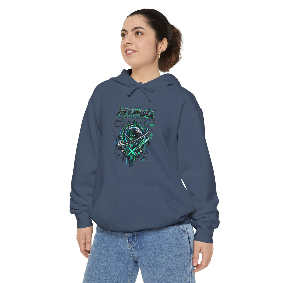 HYPUG XENON BLACK CIRCUIT Hoodie — DROP 01
