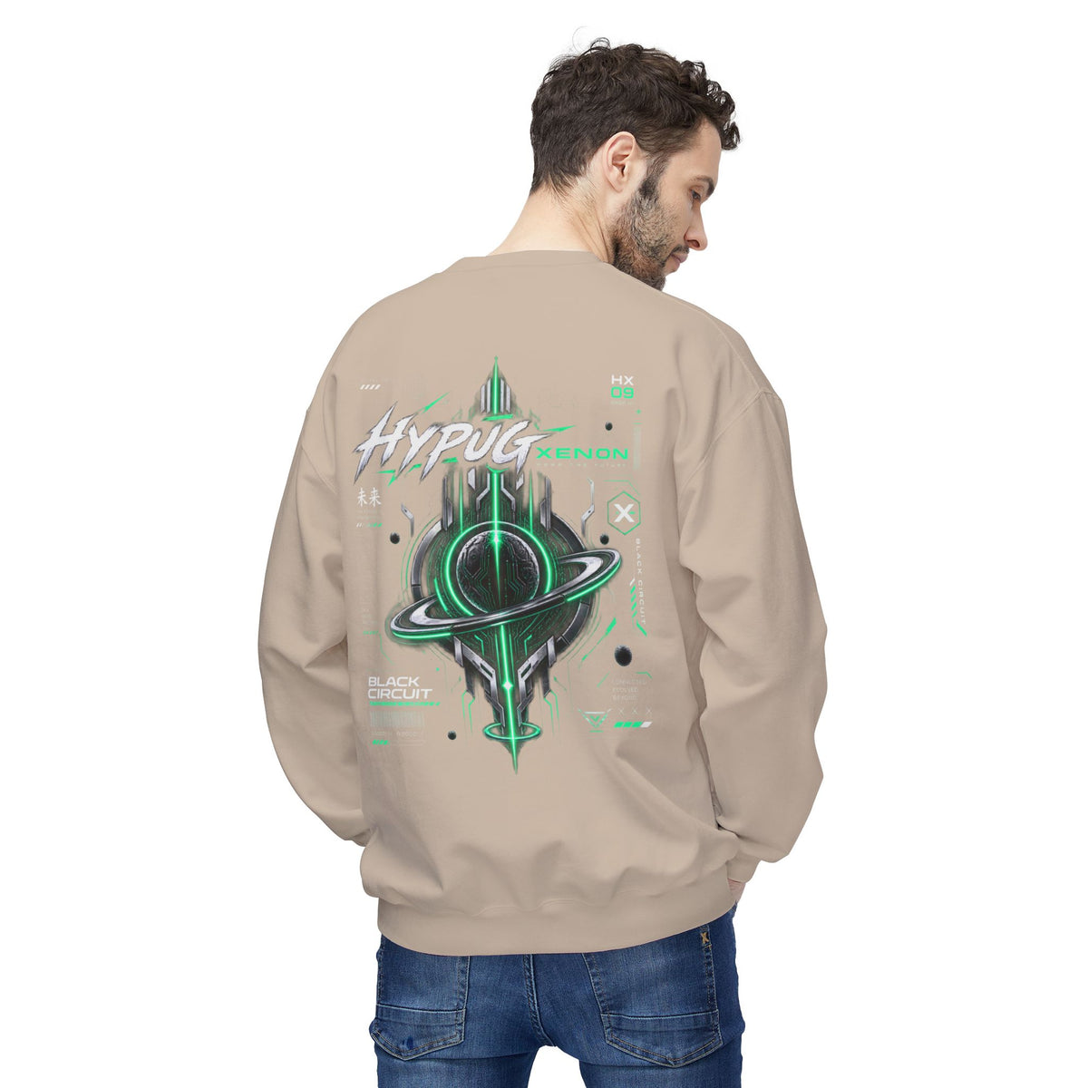 HYPUG XENON BLACK CIRCUIT Sweatshirt — DROP 01