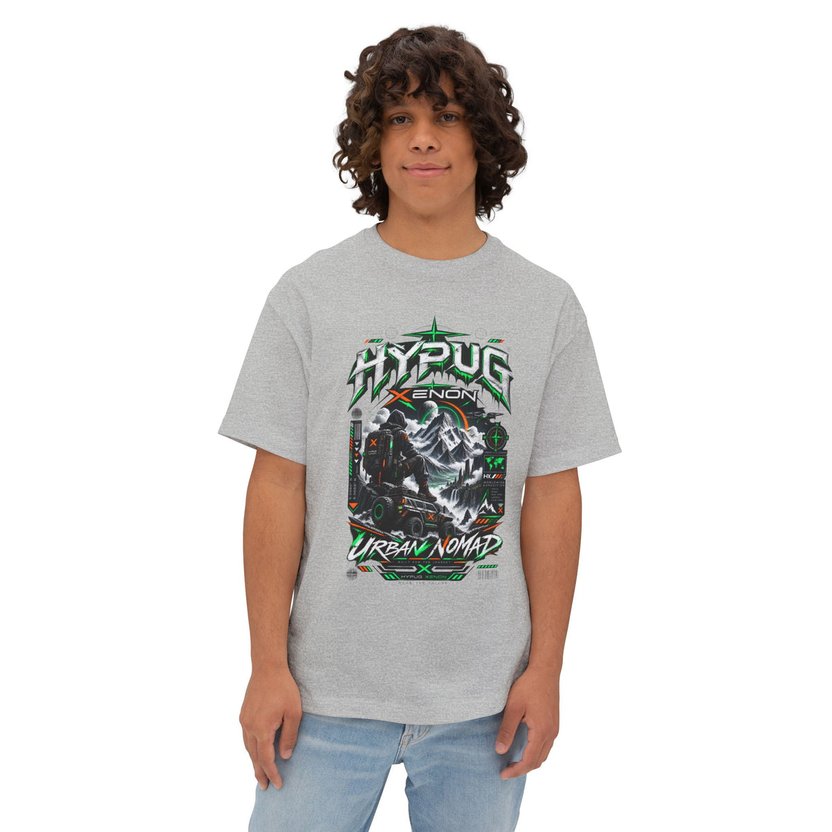 Urban Nomad Graphic Tee — HYPUG Xenon Mountain Explorer Design
