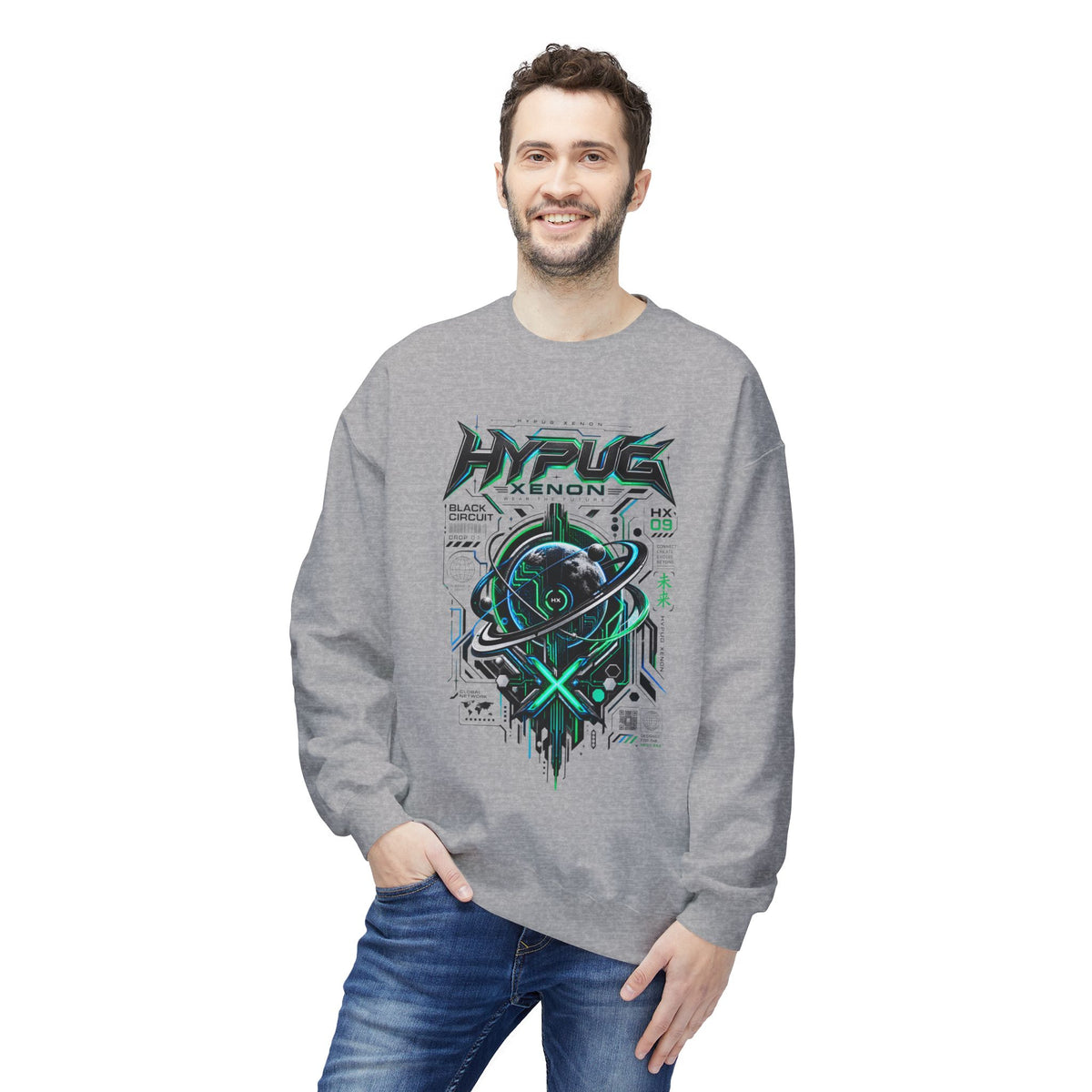 HYPUG XENON BLACK CIRCUIT Sweatshirt — DROP 01
