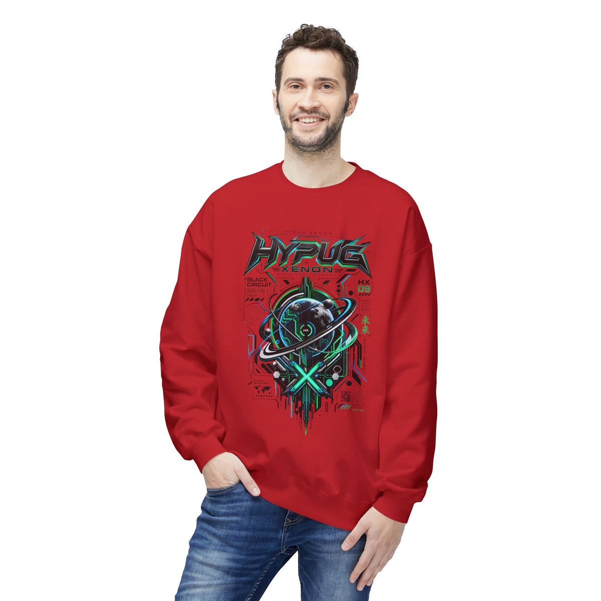HYPUG XENON BLACK CIRCUIT Sweatshirt — DROP 01