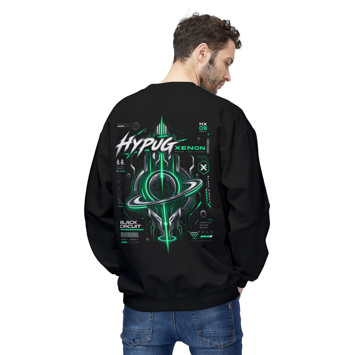HYPUG XENON BLACK CIRCUIT Sweatshirt — DROP 01