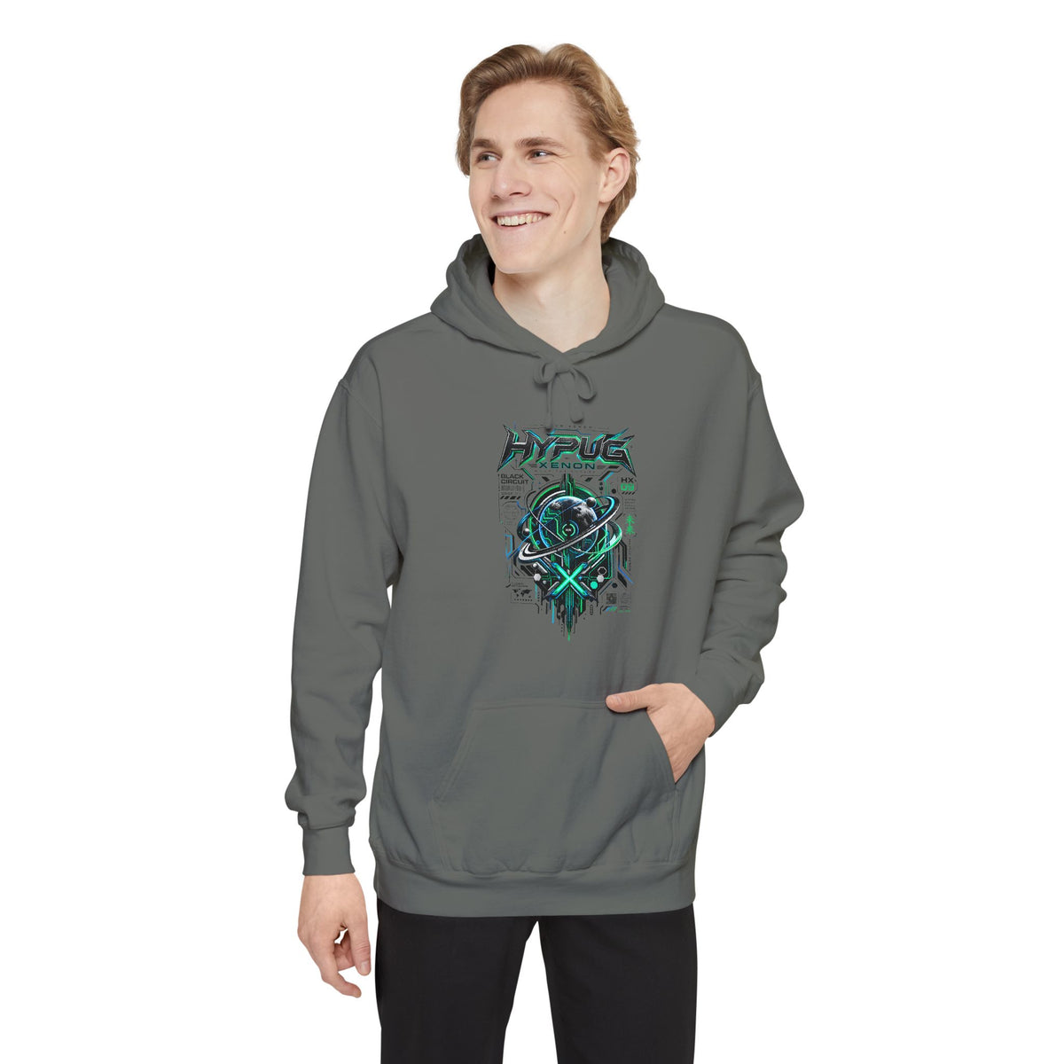 HYPUG XENON BLACK CIRCUIT Hoodie — DROP 01