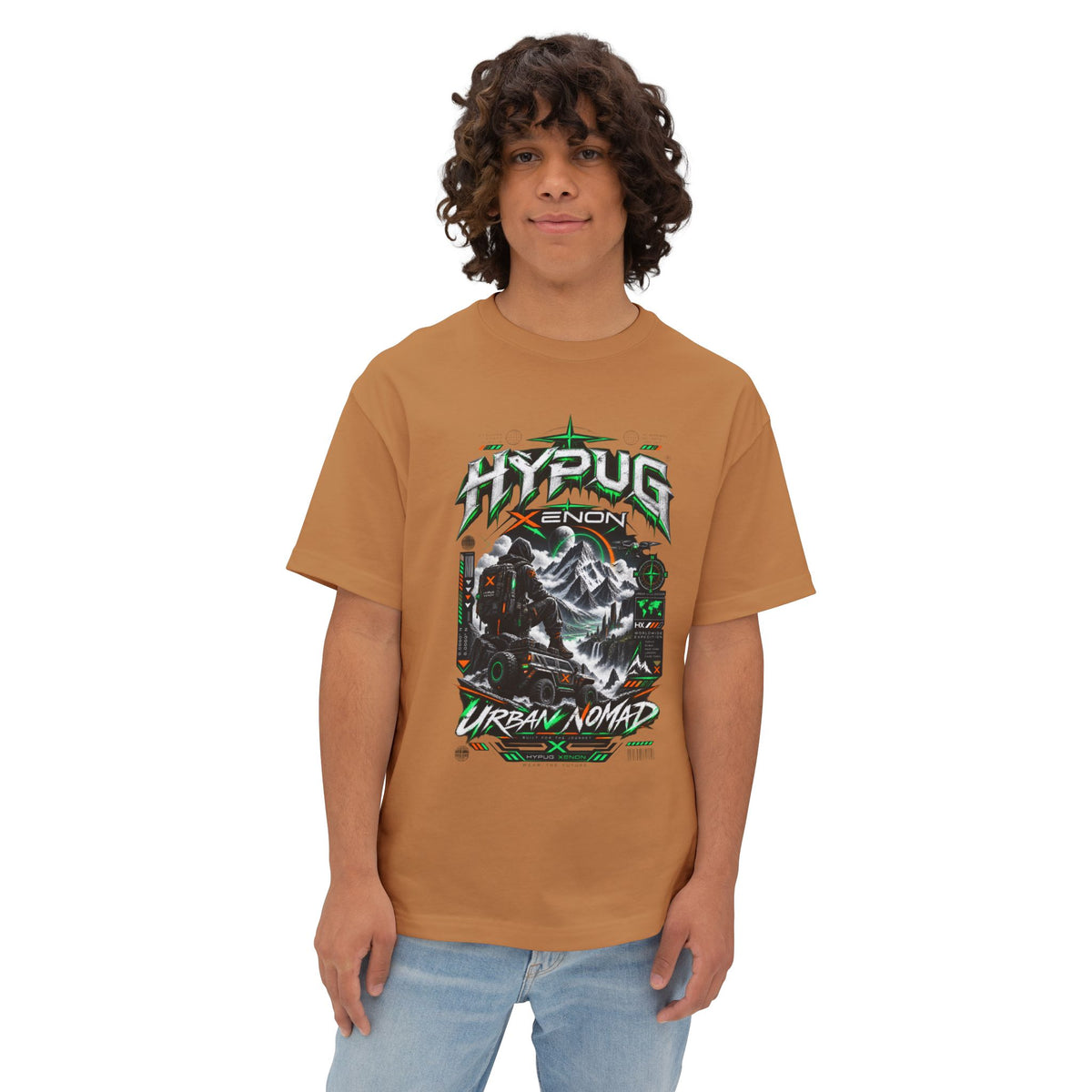 Urban Nomad Graphic Tee — HYPUG Xenon Mountain Explorer Design