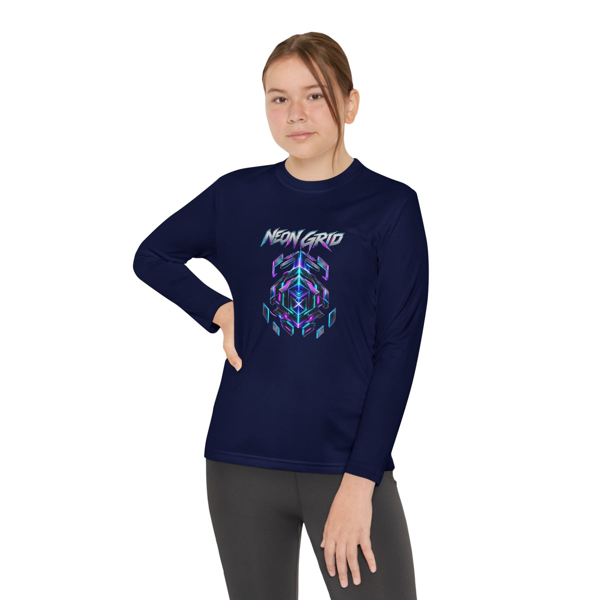 HYPUG XENON Neon Grid Long Sleeve Shirt — Drop 01