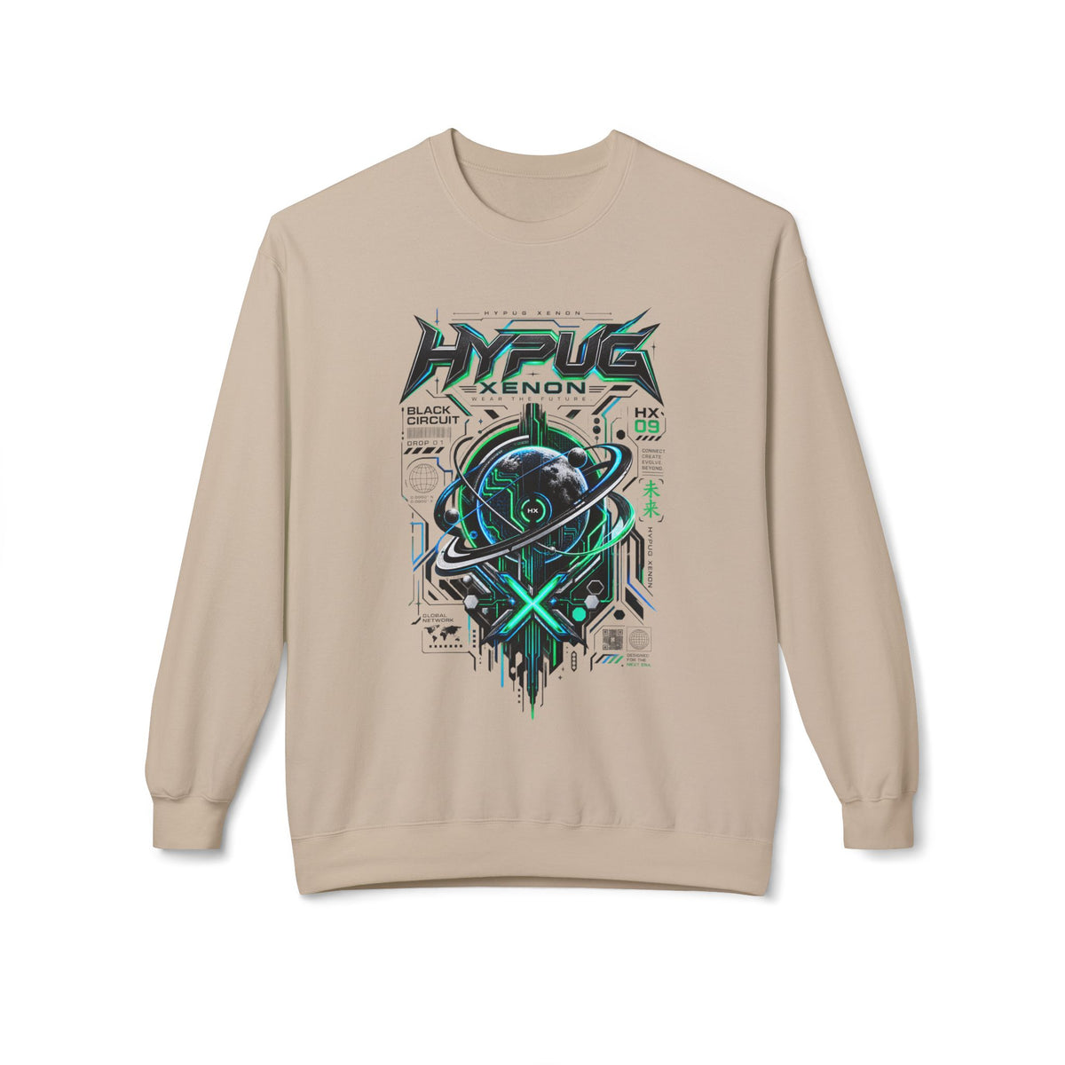HYPUG XENON BLACK CIRCUIT Sweatshirt — DROP 01